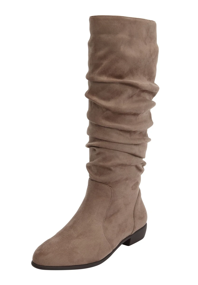 Comfortview Wide Width Shelly Wide Calf Slouch Boot Tall Knee High