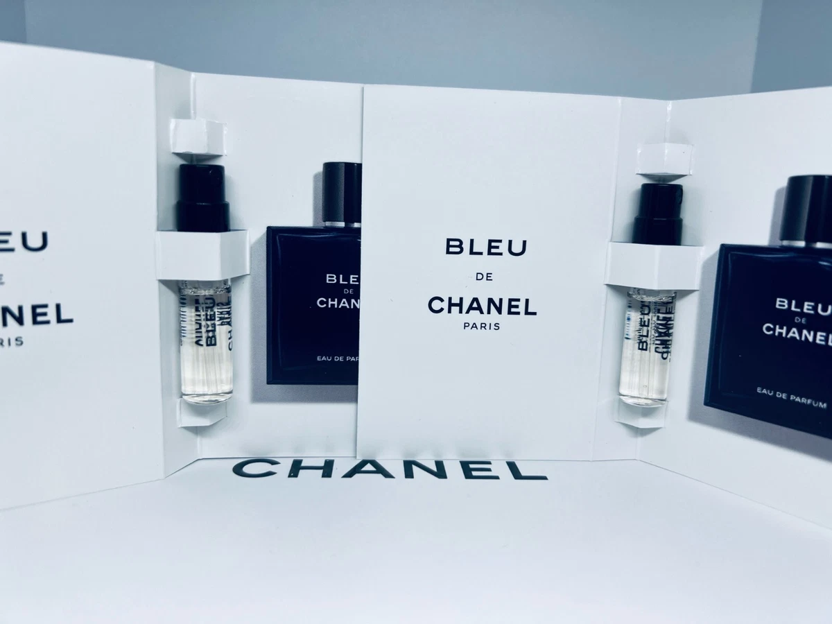 2x BLEU DE CHANEL Pour Homme 0.05oz / 1.5ml Eau De Parfum Spray Samples