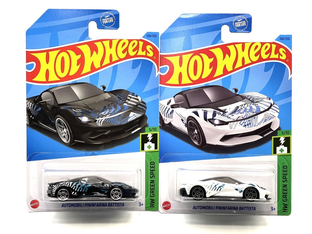 Hot Wheels 1/64 Automobili Pininfarina Battista #5/10 - Édition 2023, Couleur Blanche, Neuve