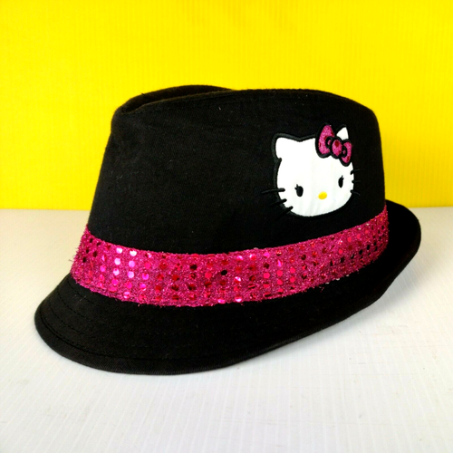 Hello Kitty Sanrio Girls Top Hat Black 