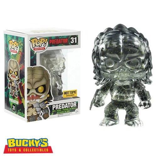 FUNKO POP Movies Predator #31 Hot Topic Exclusive Clear Green Blood Invisible 