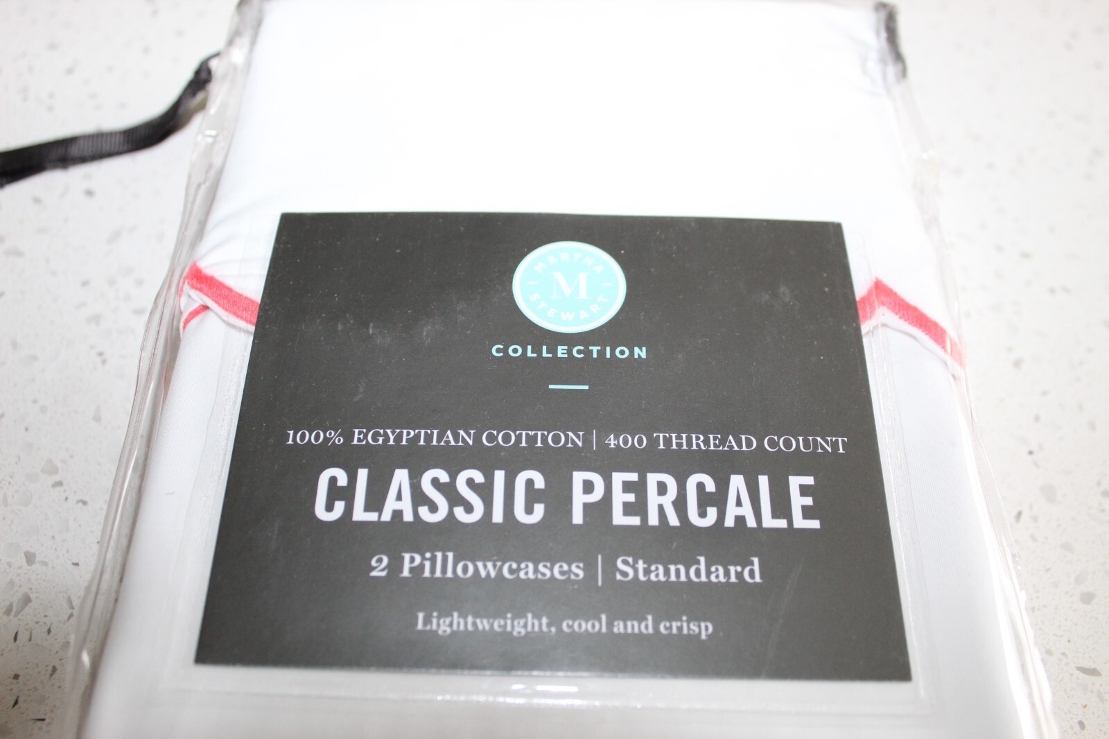 Martha Stewart Scalloped 400TC 100 Egypt. Cotton Percale Standard