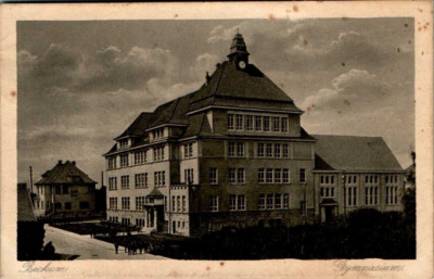 AK GRUSS AUS BECKUM KR. WARENDORF GYMNASIUM 1924 WESTFALEN