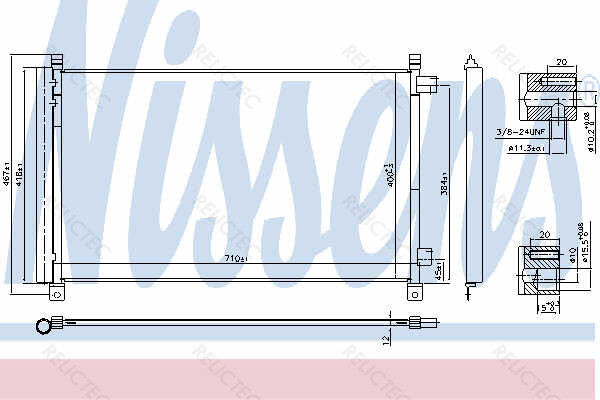 A/C Air Condenser Radiator for Nissan:X-TRAIL 921005HA0A