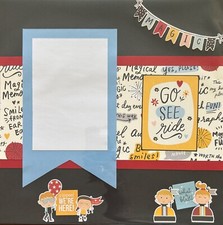 Disney 12x12 Premade Scrapbook Page-Go See Ride-2