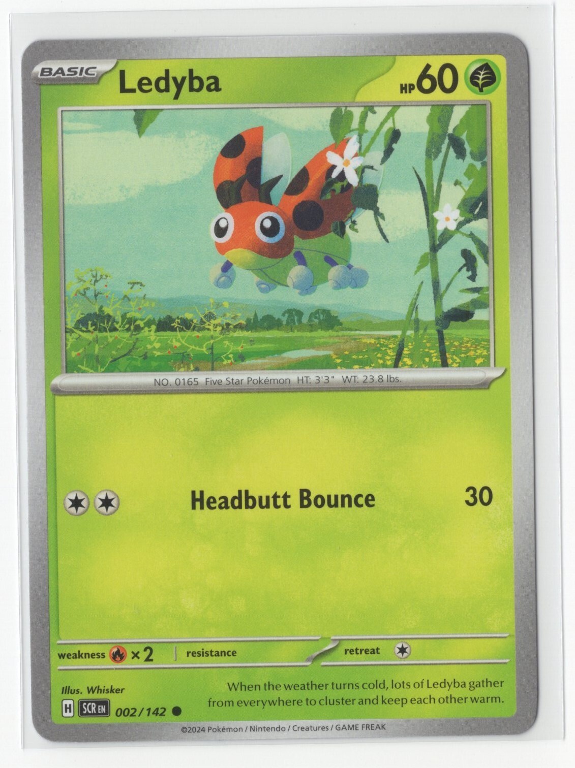 Pokemon Stellar Crown 002/142 Ledyba 