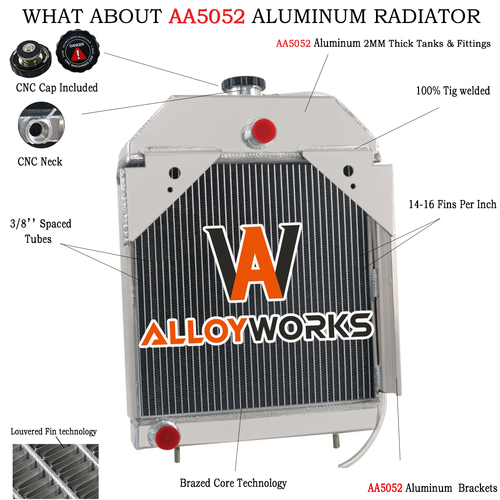 70233232 (3 Row) Radiator For Allis Chalmers 60H 1B B125 B C CA D12 D10 ...