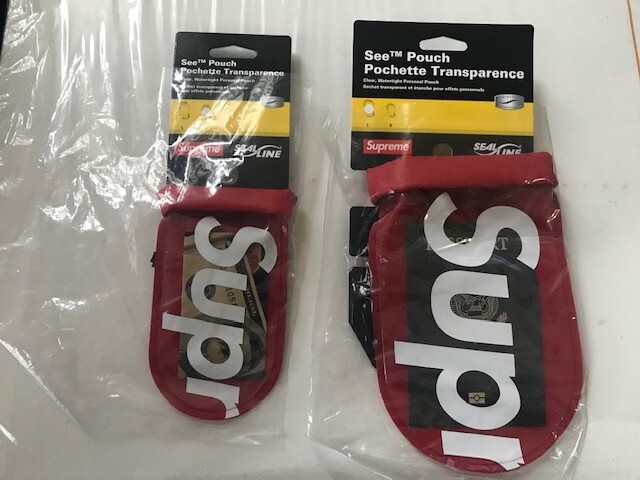 Supreme SealLine See Pouch Red Logo SS18 Size Small & Large Set | eBay