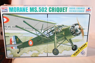 1/48 Scale ESCI, Morane-Saulnier MS.502 Criquet Model Kit #SC-4023 BN Open Box