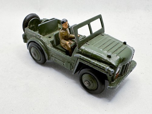 DINKY TOY 674 AUSTIN CHAMP JEEP ARMY MILITARY DIECAST MODEL CAR RIDGED HUBS MINT - Picture 4 of 5