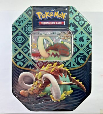 Pokemon Paldean Fates Great Tusk ex Tin (4 Packs) New Sealed English PSA | eBay Pokemon Paldean Fates Great Tusk ex Tin (4 Packs) New Sealed English PSA | eBay