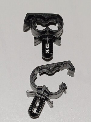 5 Brake Pipe Line Cable Holder Routing Fastener Clips Black Twin Double ...