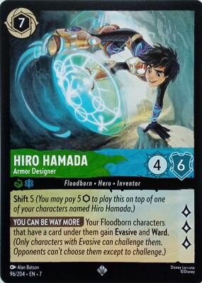 96/204 HIRO HAMADA ARMOR DESIGNER EN7 SUPER RARE DISNEY LORCANA KARTE