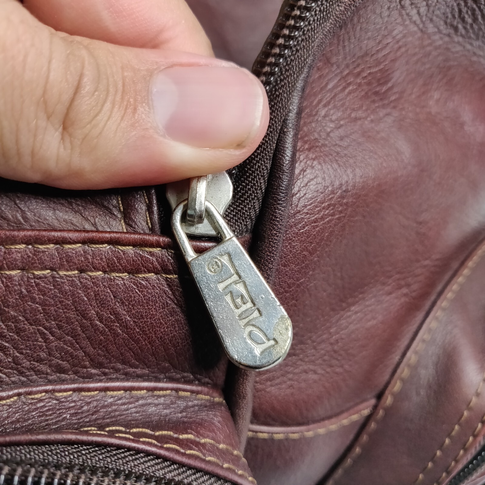 Piel Brown Leather Backpack