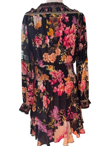 Camilla Dress Size XL AU 16 / US 12 Libertine Lady Print Silk Off Shoulder Mini - Picture 8 of 10