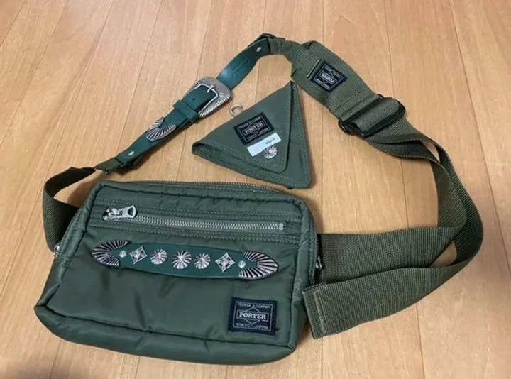 TOGA x PORTER Pulla Belt Bag shoulder bag Green Used