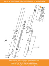 SUZUKI Nut, Steering Stem Lock, 51632-02400 OEM