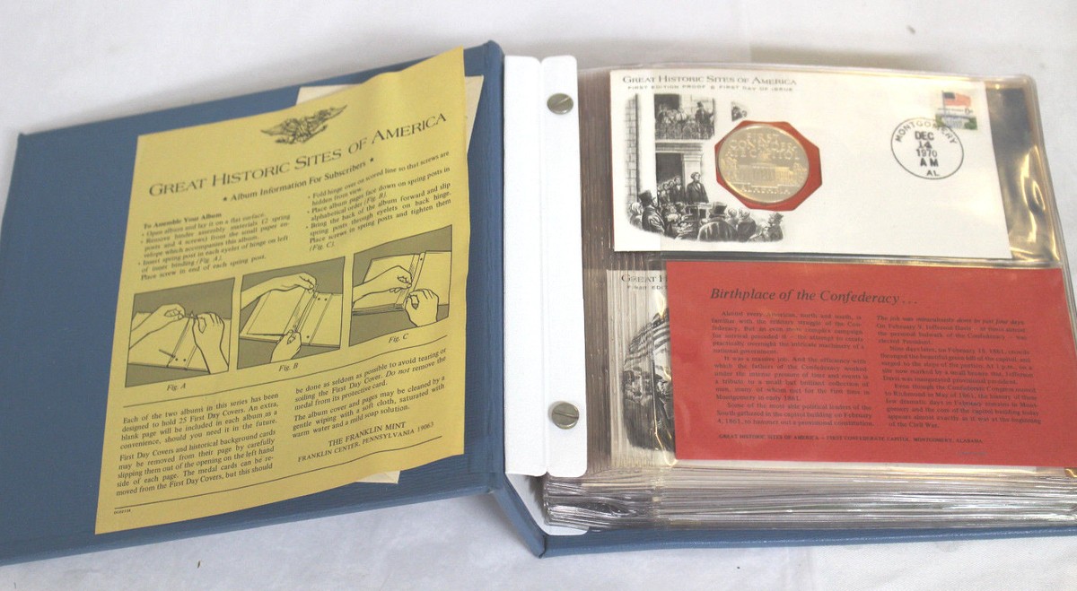 Great Historic Sites Of America The Franklin Mint Set With