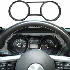 Dashboard Instrument Box Trim Cover Bezels For Ford Mustang 2010-14 Carbon Fiber