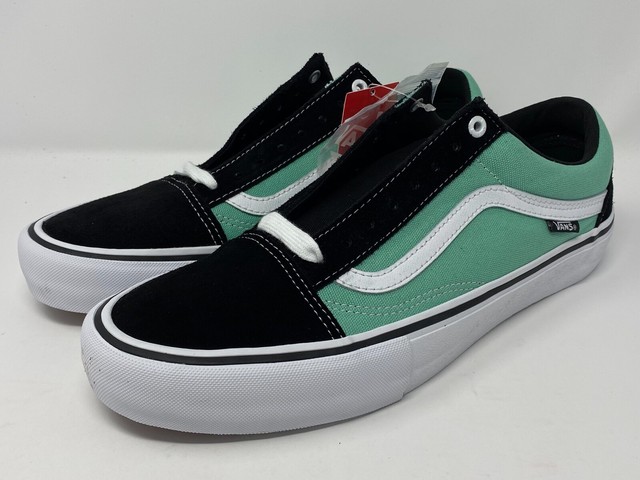 green and black old skool vans