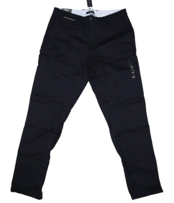 Tommy Hilfiger Global Stripe Casual Chino Pants Trousers Pockets Blue Mens 34x34