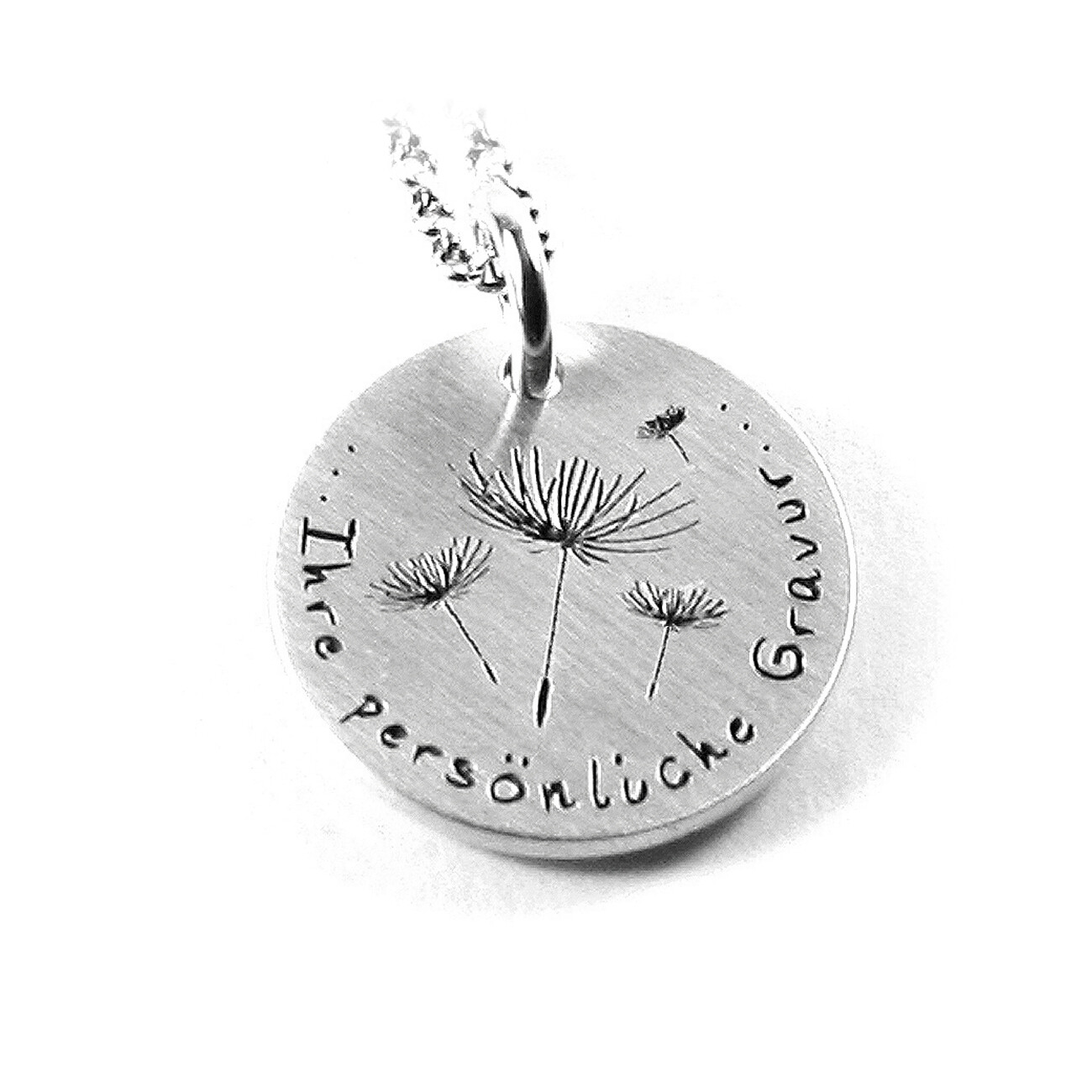 Anhänger mit Gravur Pusteblume Vergänglich Symbol Neubeginn Wünsche 925 PS313KE2