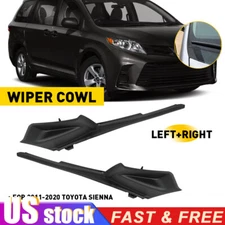 2PC Windshield Wiper Cowl Vent Grille Panel Hood Fit For 2011-2020 Toyota Sienna