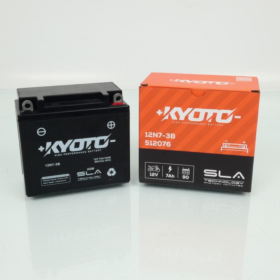 Batterie SLA Kyoto pour Yamaha 125 SR SE 1982-2002 12N7-3B 12V 7Ah