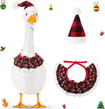Winter Porch Goose Outfits for 23"/17'' Statue Cute Hat Plastic Cement Goose Sta