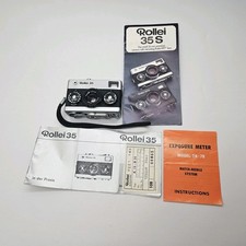Rollei 35 Silver 40mm f/2.8 35mm Film Camera Ultra Compact w Collapsible Lens