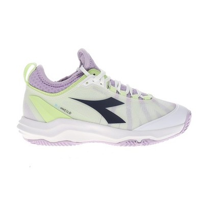 diadora Speed Blushield Fly 4 Plus Clay Tennis  Womens Green, Purple Sneakers At