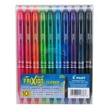 FriXion Erasable Gel Pens, Fine Point 0.7 mm Erasable Pens, Pack of 10 Assorted