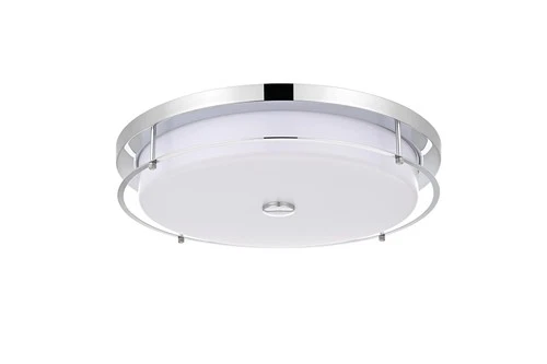 Living District Kolson 20" Led Flush Mount in Chrome - Picture 7 of 8