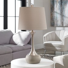 NIAH MID CENTURY FLAIR SPUN METAL CONCRETE BA...