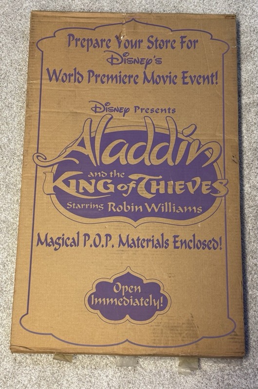 DISNEY ALADDIN AND THE KING OF THIEVES PROMO VINTAGE MOVIE FLOOR STANDEE