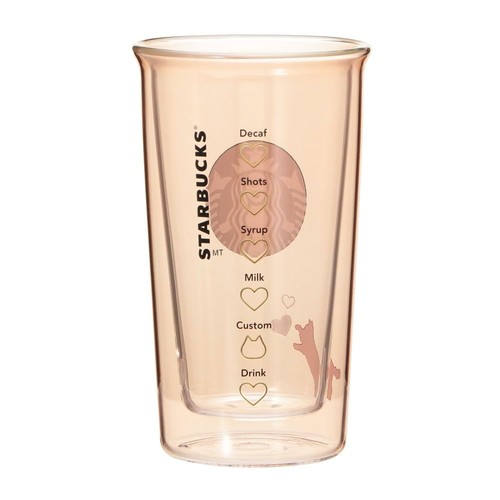 Starbucks San Valentín 2025 Resistente al Calor Doble Pared Vidrio Beige 355ml - Imagen 2 de 4