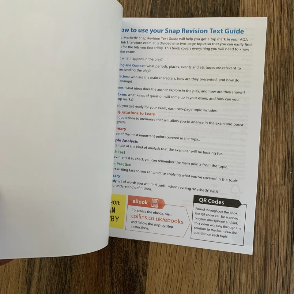 Collins Snap Revision Macbeth AQA GCSE English Literature - Image 2 of 2