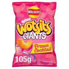 Walkers Wotsits Giants Prawn Cocktail Sharing Bag Crisps 105g