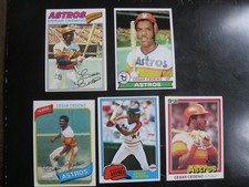Cesar Cedeno Topps Lot 1977 1979 1980 1981 1981DR Houston Astros