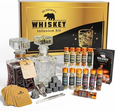 Whiskey Infusion Kit DIY Alcohol Making Kit Infusing Bourbon Rye Gin Vodka