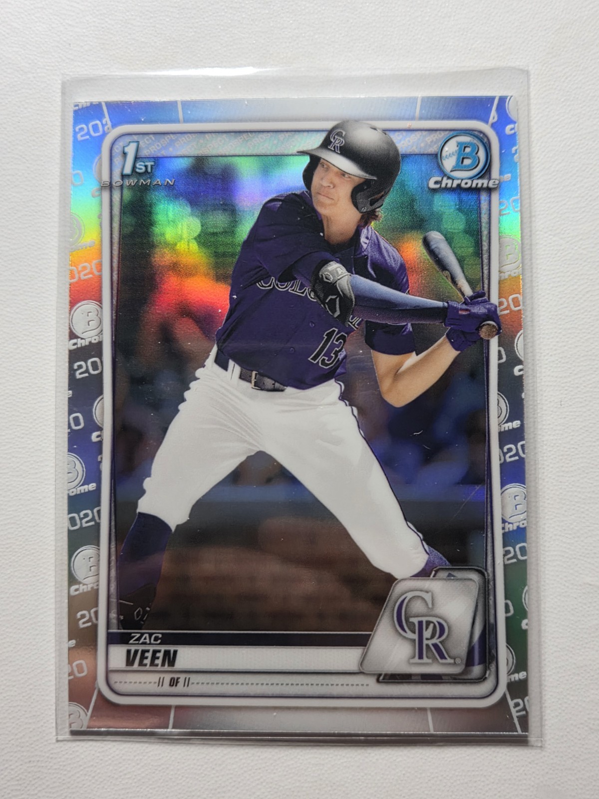 2020 Bowman Chrome 1st Refractor Zac Veen BD 107