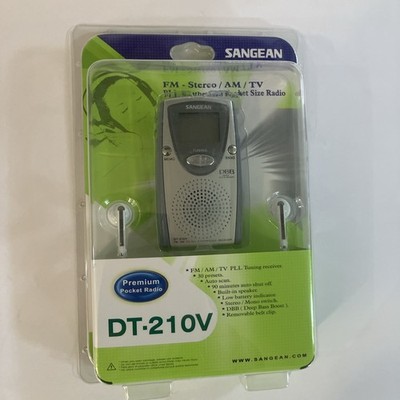 Sangean DT-210 FM-Stereo/AM PLL Synthesized Tuning Pocket Radio