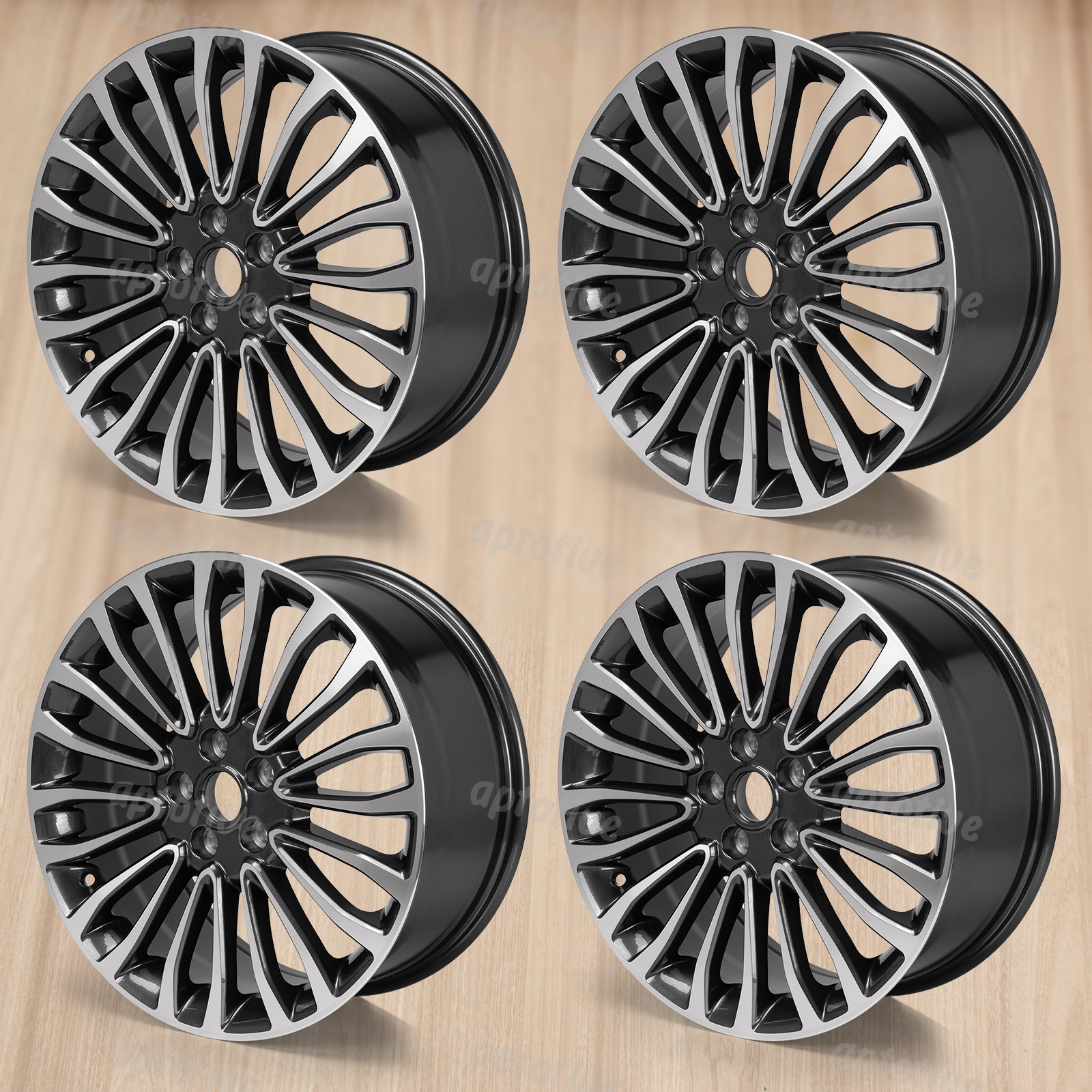 Set of 4 18 Inch Replacement Wheels Rims For 2017 2018 Ford Fusion Rim 18