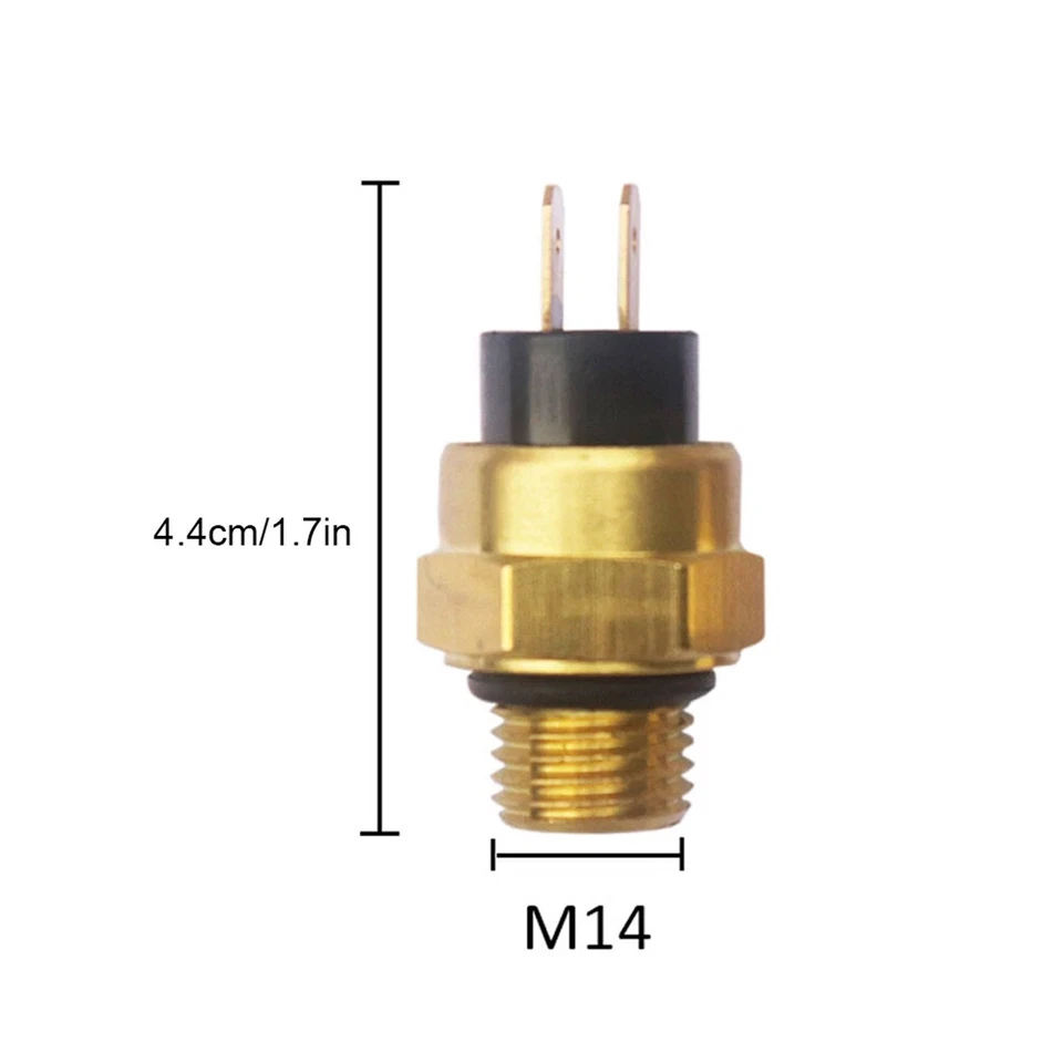 M14x1.5 Engine Radiators Temperature Thermo Sensor Cooling Fan Switch For FE501 - Image 2 of 4