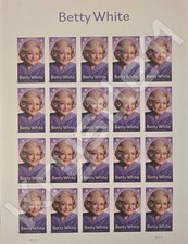 2025 Sheet Of 20 USPS First Class Stamps - Betty White 🎬 (Free Track & Ship!)