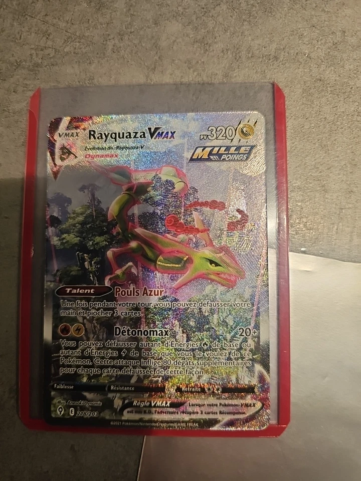 Carte Pokémon Rayquaza Vmax Secrète 218/203 Eb7 Evolution Céleste Fr - Photo 4/4