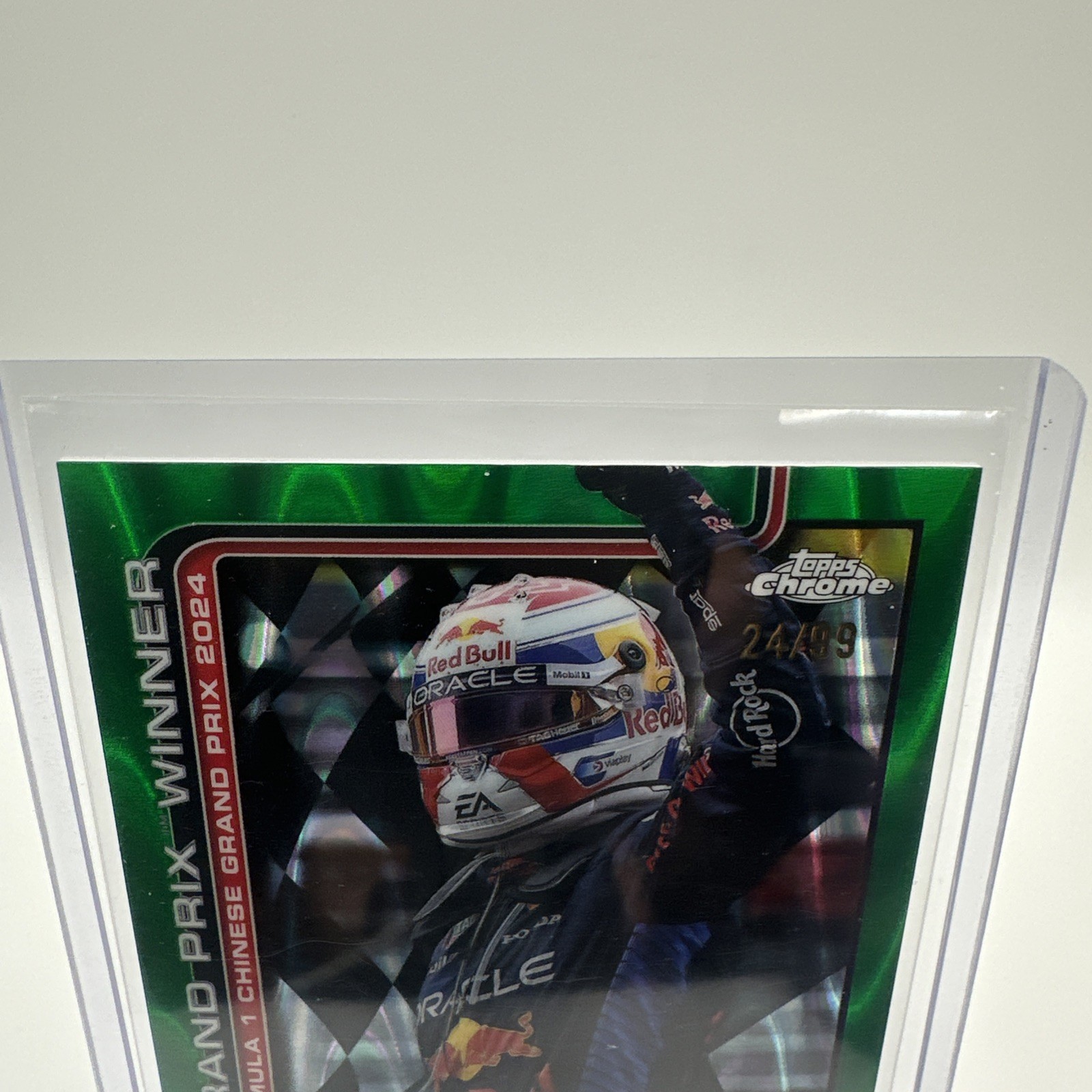 2025 Topps Chrome F1 - Grand Prix Winners Max Verstappen #97 Green RayWave  /99 view 3
