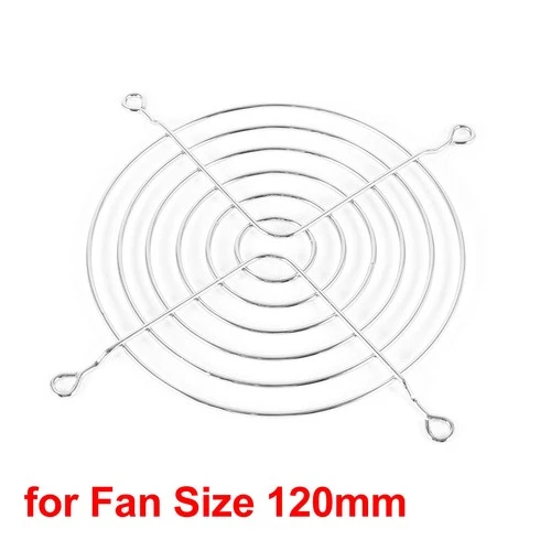Silver Tone Metal PC Computer Case Fan Grill Finger Guard Protection 120mm