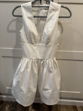 Banana Republic Women's White Dress with Cut Outs Size 2 Petite