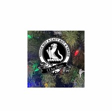 MacBain Family Crest Christmas Ornament Laser Engraved Scottish Clan Gift